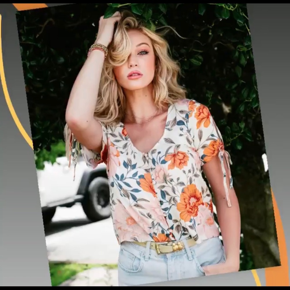 Saltwater Luxe Floral Blouse